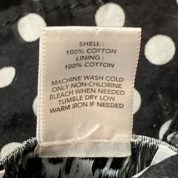 Ann Taylor -- Loft 100% Cotton Tiered Peplum Black/White Polka Dot Skirt Size 6 - Picture 7 of 7